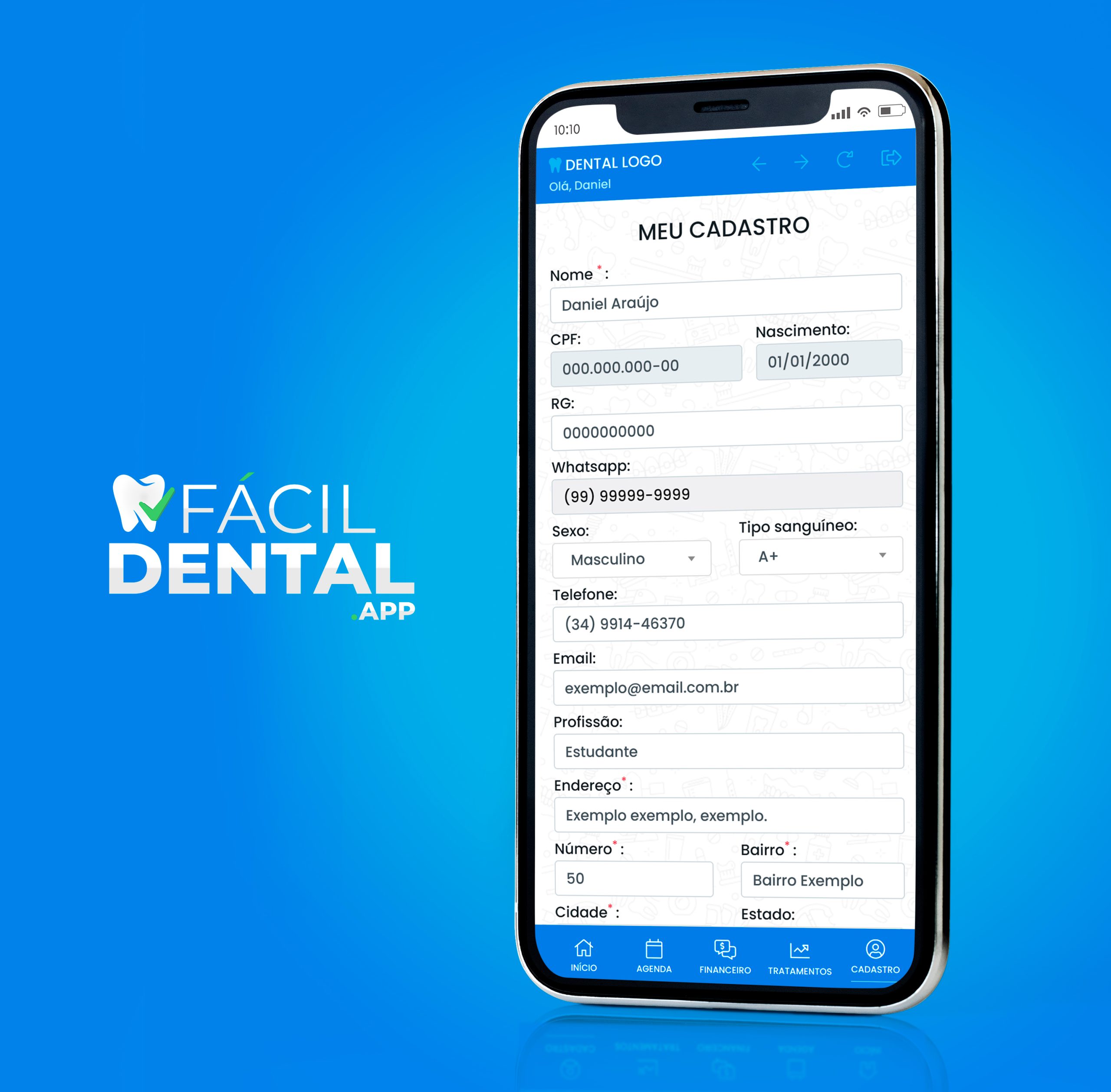 Software ou Aplicativo de gestão odontológica, FácilDental.app,, projetado para transformar a gestão da sua clínica ou consultório, tornando-a fácil e eficiente.